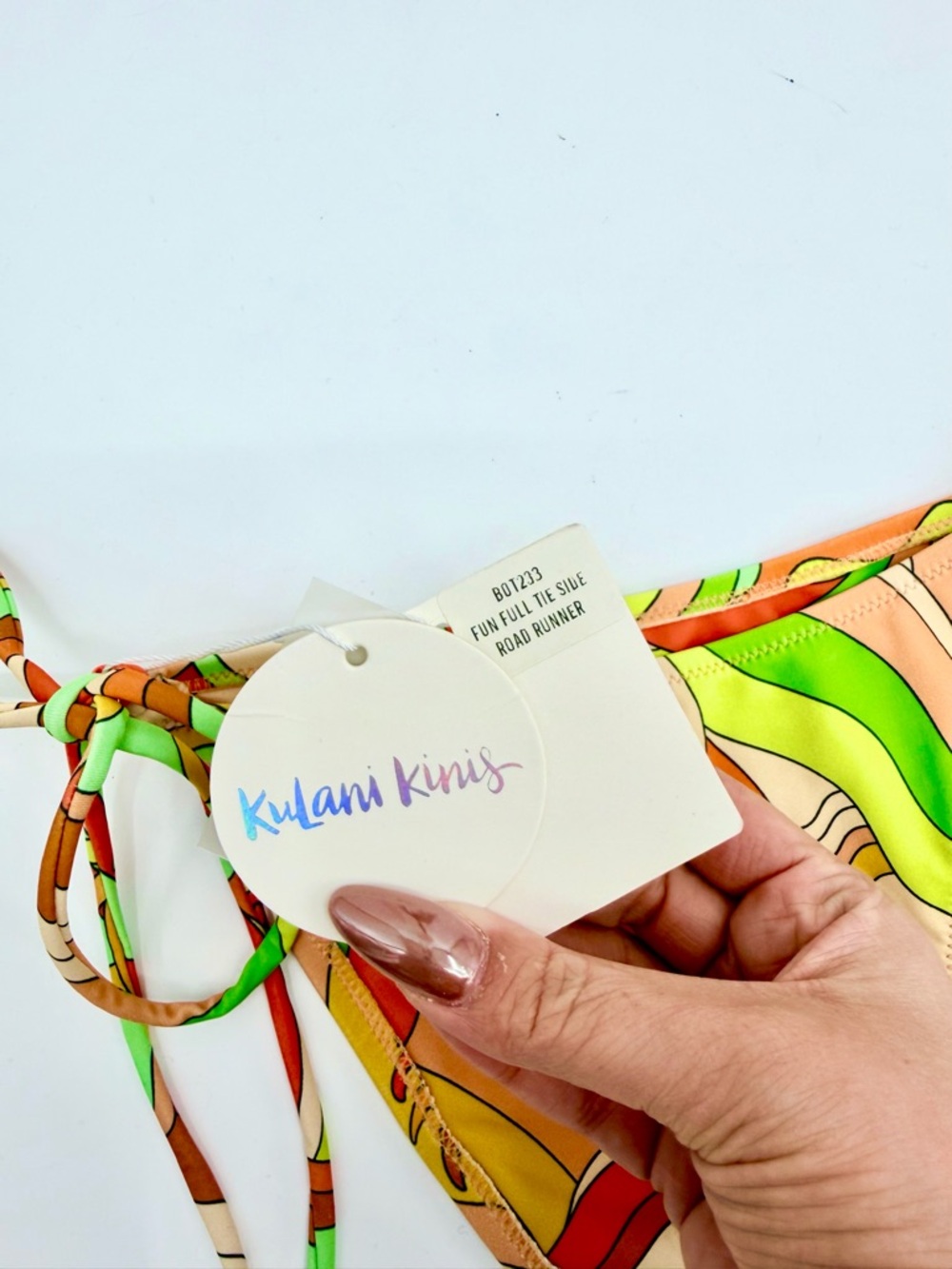KULANI KINIS Road Runner Fun Full Tie Side Bikini Bottom NWT - Picture 4 of 8